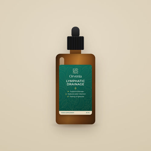 Orvenia Lymphatic Drainage 55ml amber dropper bottle